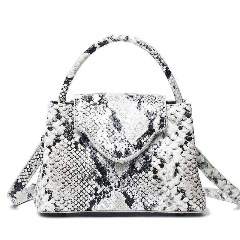 2023 Fashion New Snake Handbag Brand Design Women Loved Shoulder Tote Bag Ostrich Leather Pouch