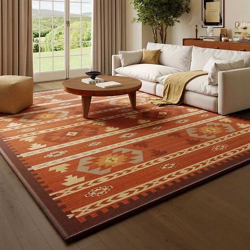 VIKAMA Premium Light Luxury Living Room Circle Velvet Carpet Bedroom Bed Blanket Study Carpet Anti-Fouling Home Decoration Y251110