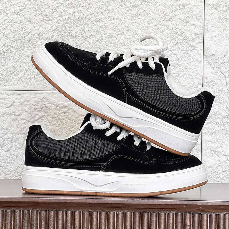 Suede Black Versatile Basic Style Student Cloth Spring Autumn New Men's Casual Shoes