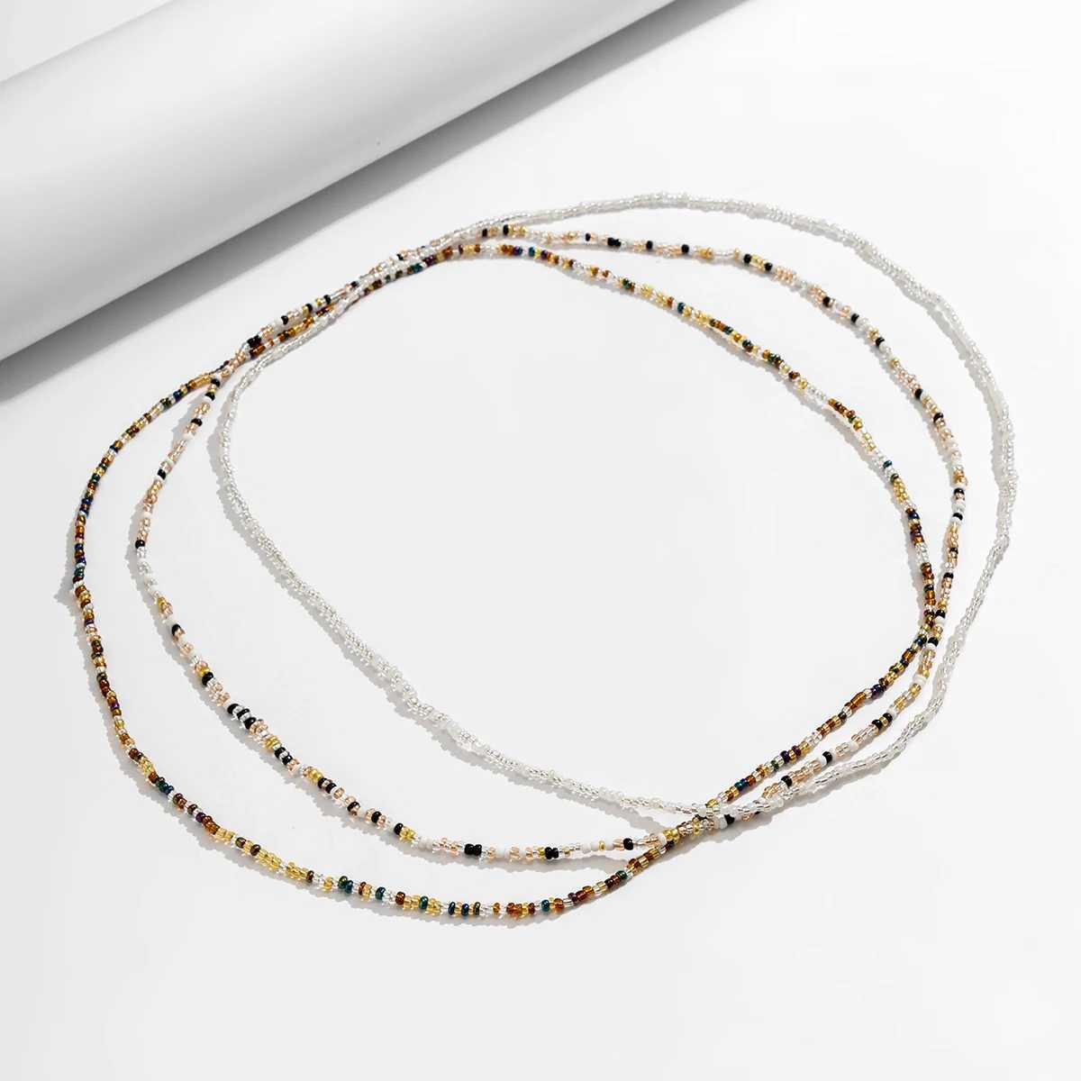 Ingemark 3Pcs Bohe waist bead belly strap chain suitable for Wen Wed brides sexy summer bikini elastic jewelry Y2K accessories X250410
