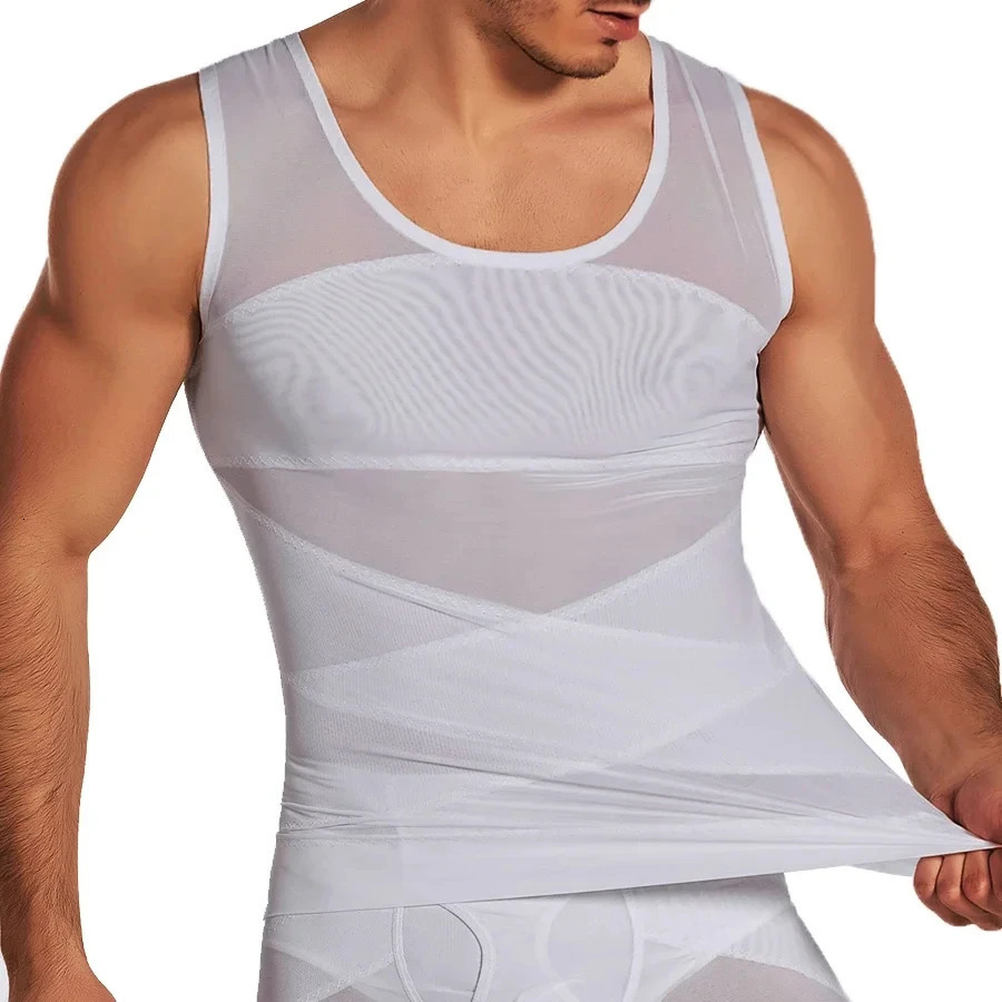 Mens Body Shaper Waist Trainer Slimming Vest Corset Tank Tops Undershirt Abdomen Slimming Shapewear Fat Burn Fitness Suits 250409