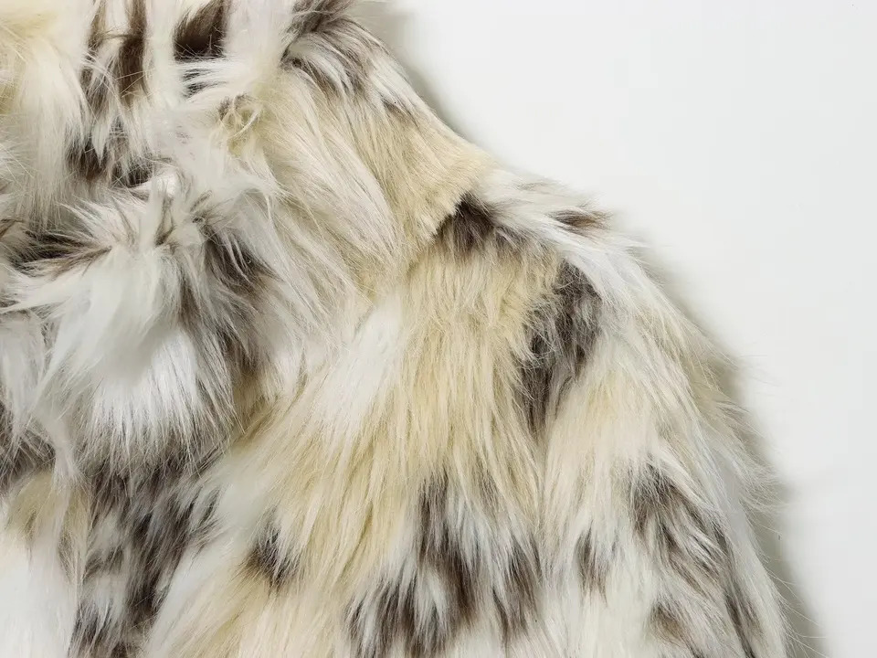 KONDALA Casual Leopard Faux Fur Jackets Women Long Sleeve Buttons Loose Fashion Autumn Winter Thick Warm Outwears 251110