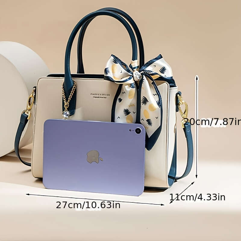 New Versatile Tote Large Capacity Crossbody Women's Bag, Suitable for Women - Elegant Occasions with Charming Details