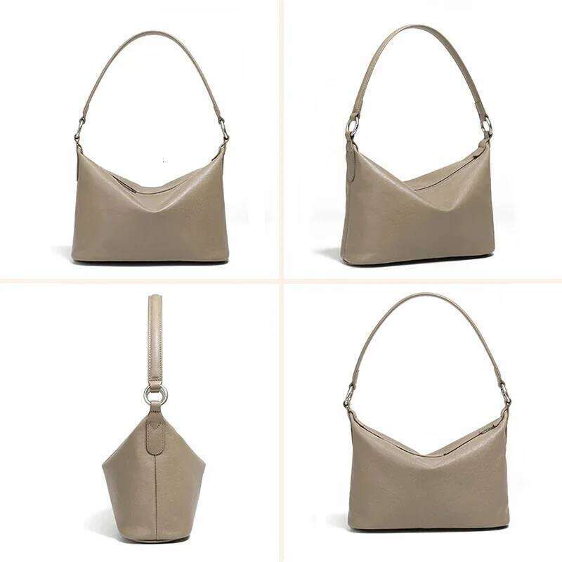 Top Layer Vegetable Tanned Leather Armpit Retro Classic Shoulder Crossbody Hobo Women's Versatile Ladies Side Bag Suotong1110