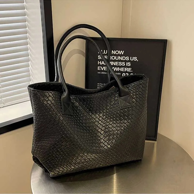 New Luxury Womens Tote Bags Large Capacity Crocodile Pattern Handbags Daily Commuting Shoulder Bag Clutch Purse Bolso Mujer R251110