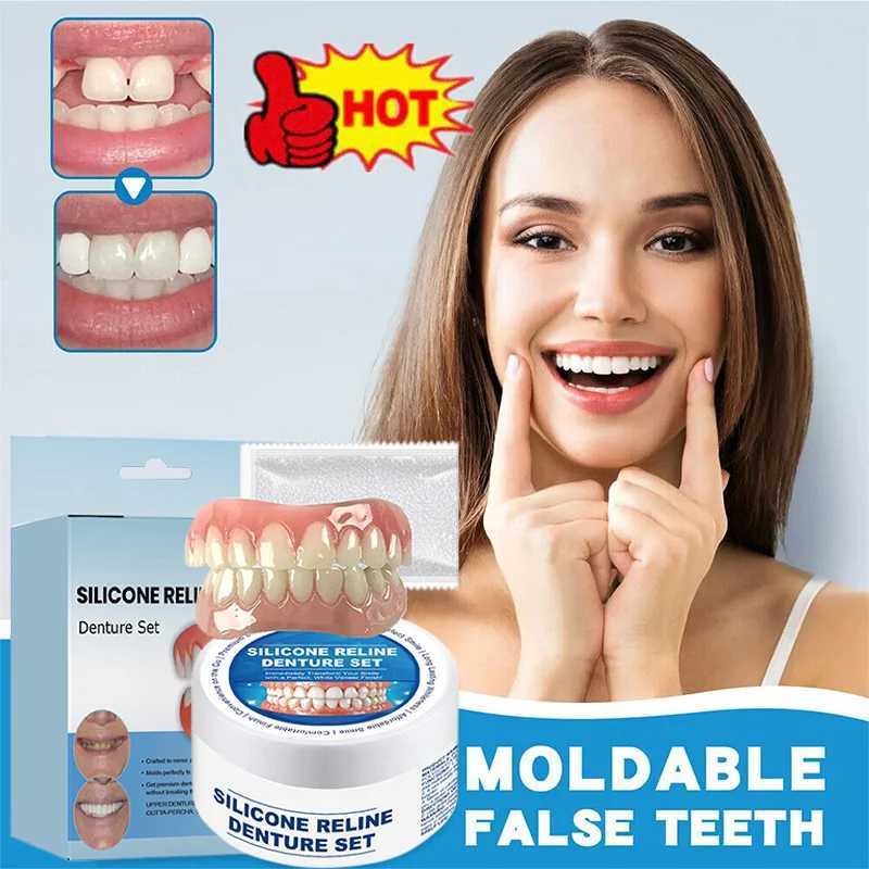New Arrival Silicone denture orthodontic kit suitable for temporary orthodontic teeth improvement smile comfort teeth oral hygiene care Z250410