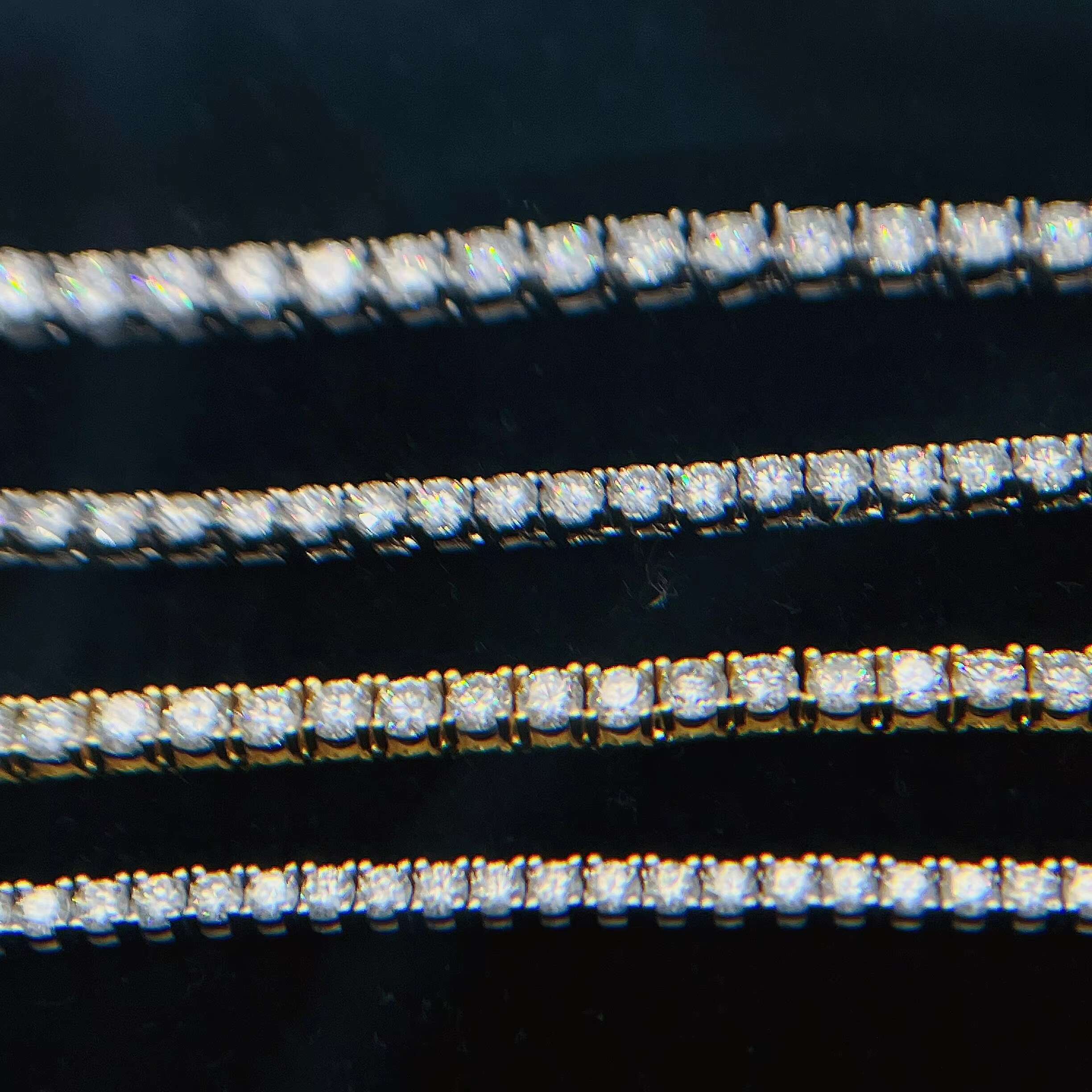 Hot Selling Trendy 2022 Moissanite Silver 2MM Tennis Chain Mens Womens Hiphop Jewelry Tennis Chain