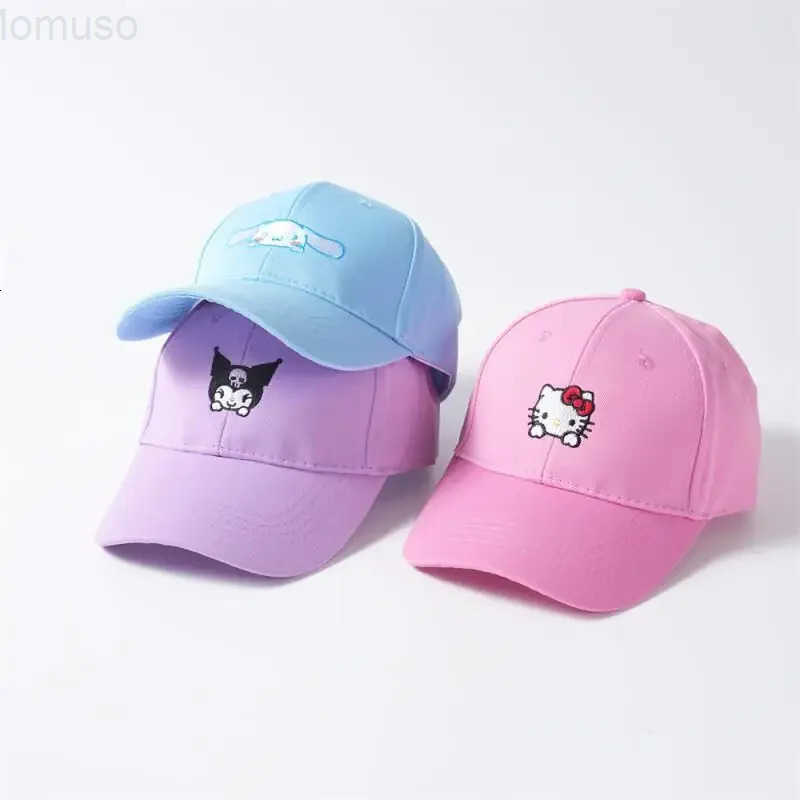 Sanrio Baseball Cap Cute Breathable Hello Kitty Kuromi Embroidered Childrens Baseball Cap Boys and Girls Outdoor Sports Hat H251110