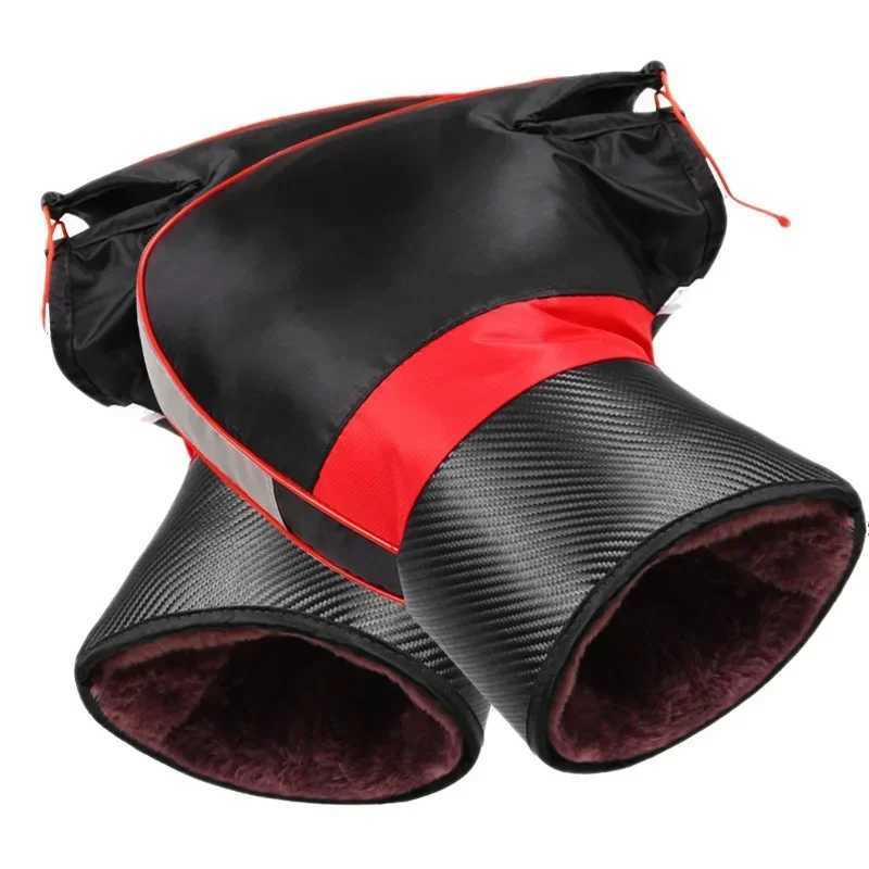 Rainproof Winter Motorcycle Handlebar Muffs Gloves Protective Thick Warm Warmer Universal for Scooter Bike Cold Weather Cover S25118