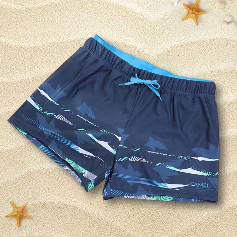 Golden cam mens swimsuit moisture resistant mens boxer swimsuit mens loose beach mens summer shorts mens swimming trunks X250410