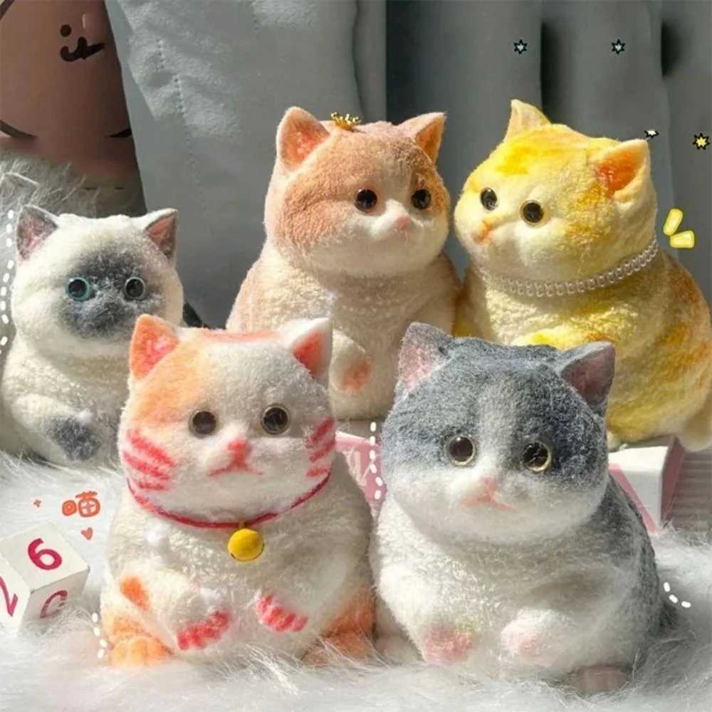 Taba Squishy Cute Plush Cat Fidget Toy Extra Large Sensory Stress Relief Toy Childrens Anxiety Relaxation Squeezing Gift M250410