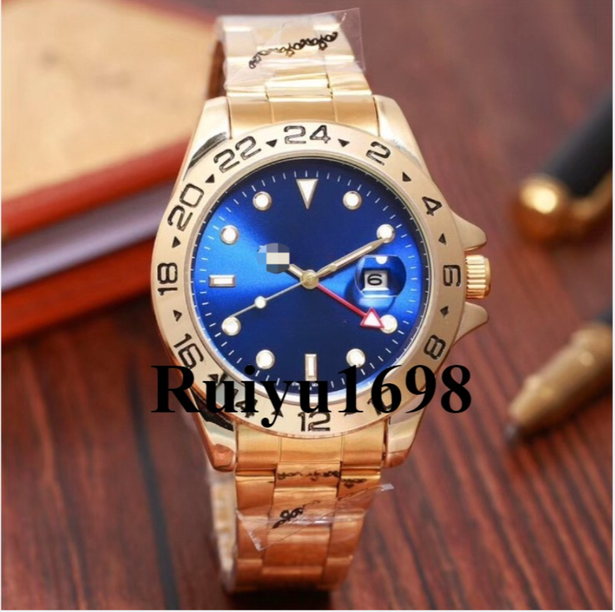 Men's watch vintage men's watch multifunctional quartz watch with multicolor dial and calendar display function operating normally