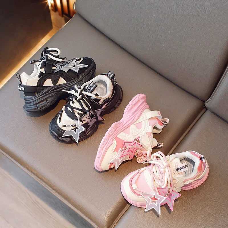 Star Shape Decos Slish Children Casual Sneaker Comfortable Non-slip Jogging Shoes Child Chunky Sneakers for Girls Kids H02019 W251110