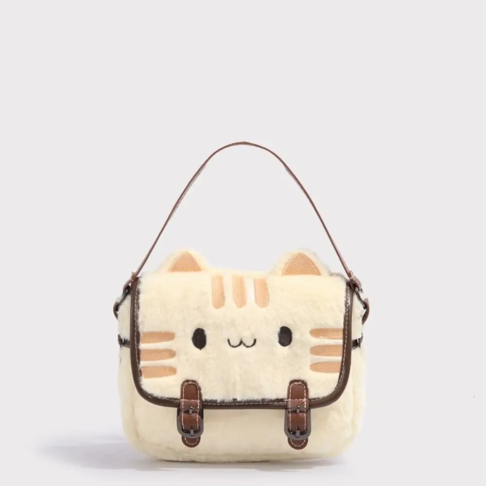 New High Appearance Level Furry Cat Bag 2024 Plush Doll Crossbody Bag Cute Fashion Shoulder Bag for Woman R251110