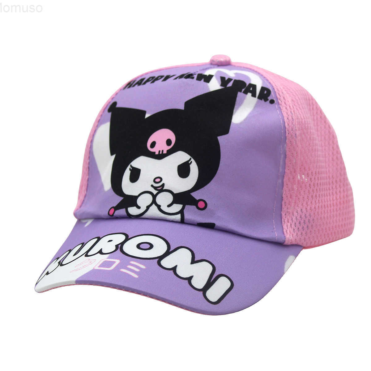 Sanrio Anime Printed Childrens Sunshade Mesh Hat Kuromi My Melody Cartoon Boys and Girls Summer Baseball Cap H251110