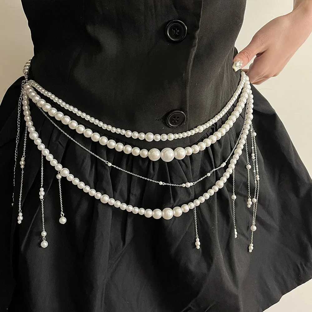 Jewelry Mtilayer Tassels Pearl Waist Chain Used for Stylish Retro Role Playing Body Accessories Party Retro Sexy Belt X250410
