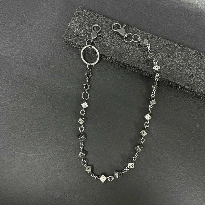 59CM Retro Punk D with Pants Waist Chain Mens Cool Jeans Chain Keychain Wallet Chain Gothic Bicycle Fashion Accessories X250410