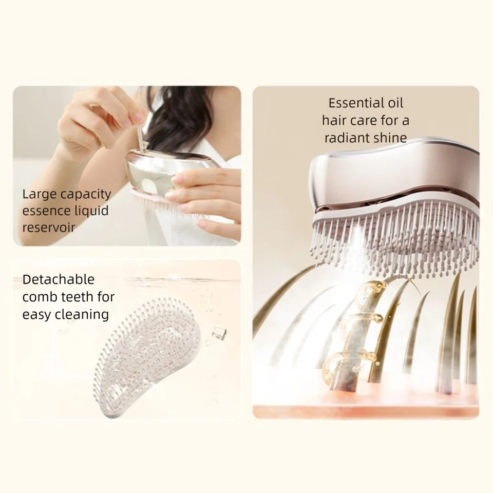 Antistatic Electric Spray Massage Comb Head Relaxation Vibration Function Massager Protable Multi-function 251107