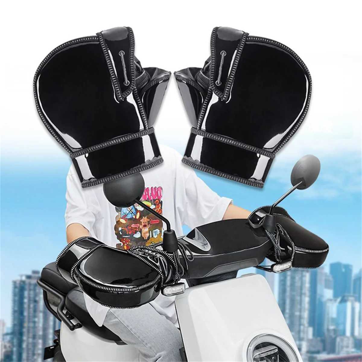 Winter Motorcycle Handlebar Gloves Motorcycle Gloves Waterproof Windproof Warm Covers For Motorcycle Scooter Accessories S25118