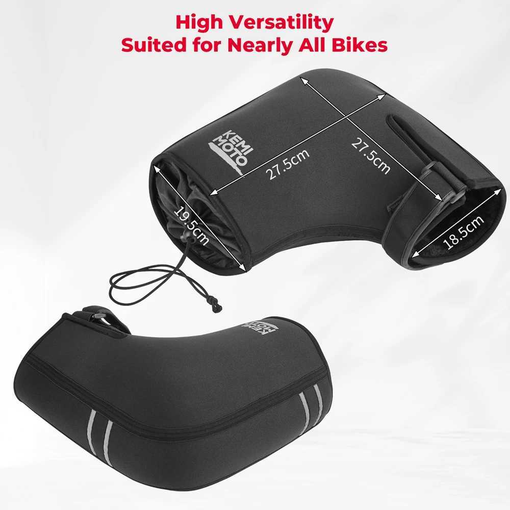 KEMITOUR Motorcycle Handlebar Gloves Scooter Hand Bar Winter Gloves Windproof Waterproof Washable For ATV Snowmobile S25118