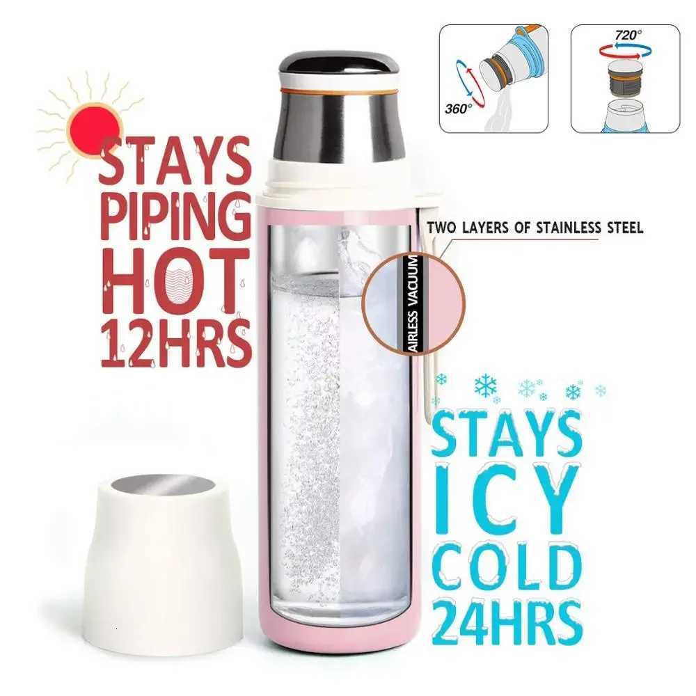 Fashionable cup AKS Vacuum Flask Thermos 360/480 ML 304 Stainless Steel Insated Water Bottle Portable Flask Travel Thermal Bottles Y251110