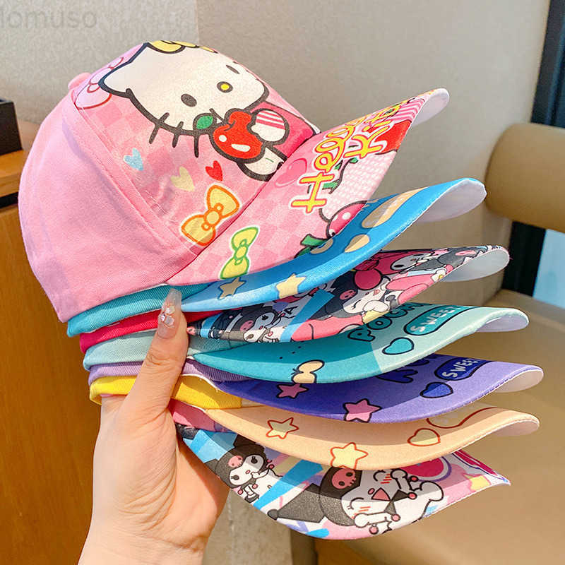 Sanrio Childrens Sun Hat for Girls Sunshade Hat for Girls Sun Hat for Girls Baseball Cap Cartoon Duckbill Cap Baby Hat H251110