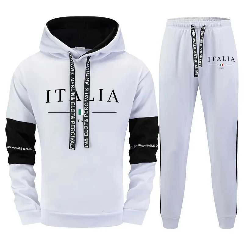 Mens Tracksuit Outdoor Quality Autumn Winter Simple Casual Sports Hooded Single Sweatshirts And Sweatpant Comfort Sports Fitness W251110