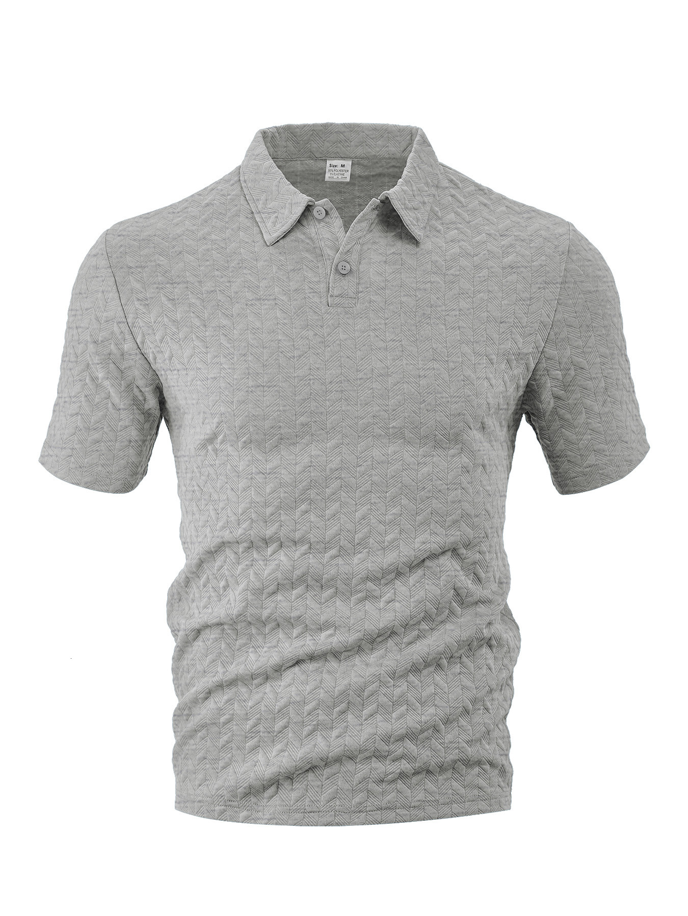 2025 Jacquard Button Polo Short Sleeve Mens Summer Sports Trend