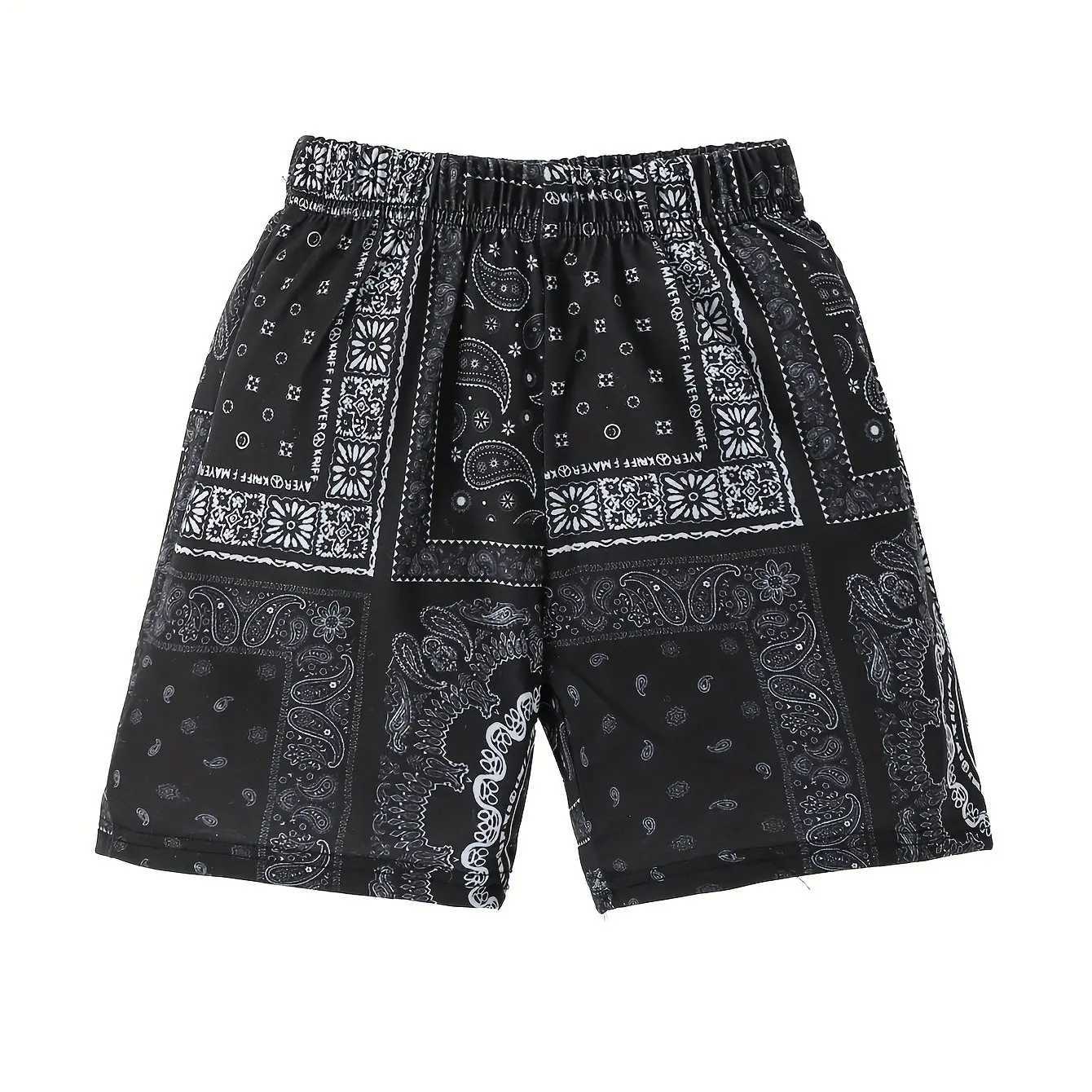 Boys and girls casual breathable shorts cool and comfortable fashionable shorts with summer printed patterns X2504101