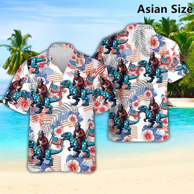 Fashionable Shape Hawaiian Mens Shirt Summer Trend Collar Button 3D Printed Shirt Cool Street Clothing Oversized CHIldrens Shirt X250410
