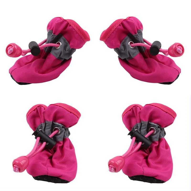 4 waterproof pet dog shoes anti slip rain boots thick and warm suitable for small cats dogs and puppies socks and boots T2504010
