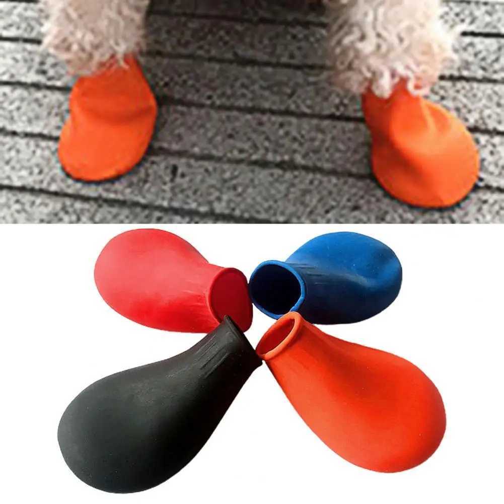 New Arrival 4 pieces/set of waterproof paw protectors balloon rubber rain boots cat socks shoes anti slip pet shoes dog Chihuahua Botas Buty Z250410