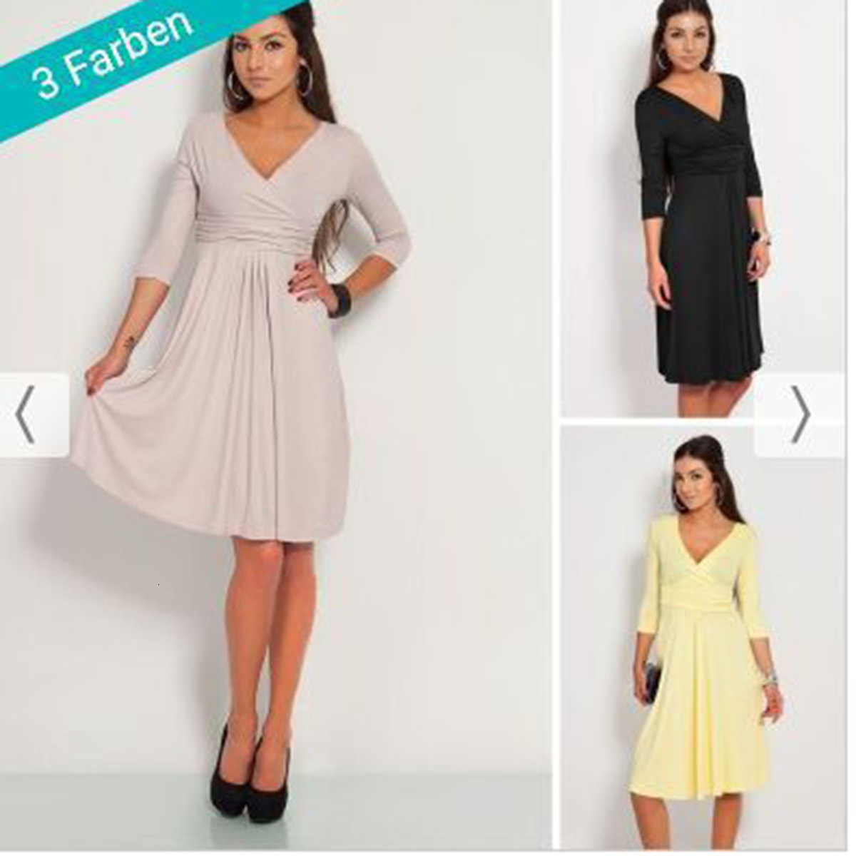 2025 OL Office V-Neck Medium Sleeve Slim Fit Dress Large Women's Wear