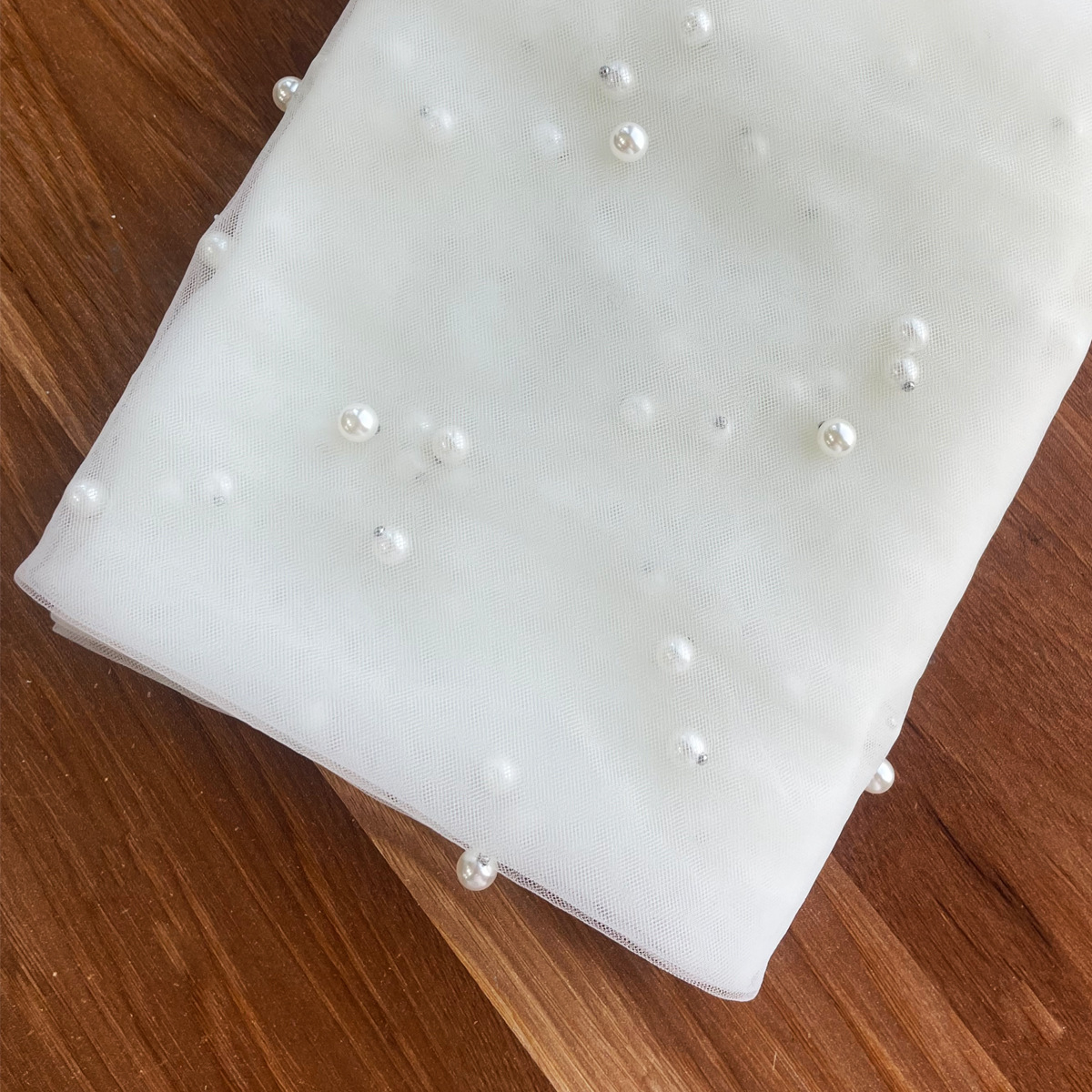 Luxury Beads Wedding Veils Arabic Beaded Stones Bridal Veils Floral Cathedral Ivory Veil Long Without Comb