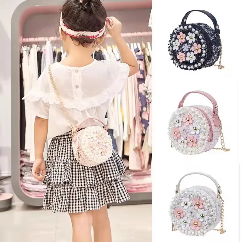 Women Bag Lady Little Girls Toddler Princess Lovely Bag Kids Baby Messenger Shoulder Crossbody Flower Bag 251104