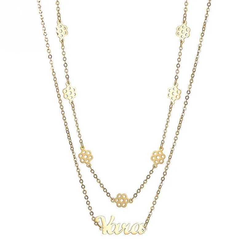 Custi Trendy Stainless Steel Name Waist Chain Flower Pattern Fem Personalized Hip Hop Summer Sexy Body Chain Jewelry X250410