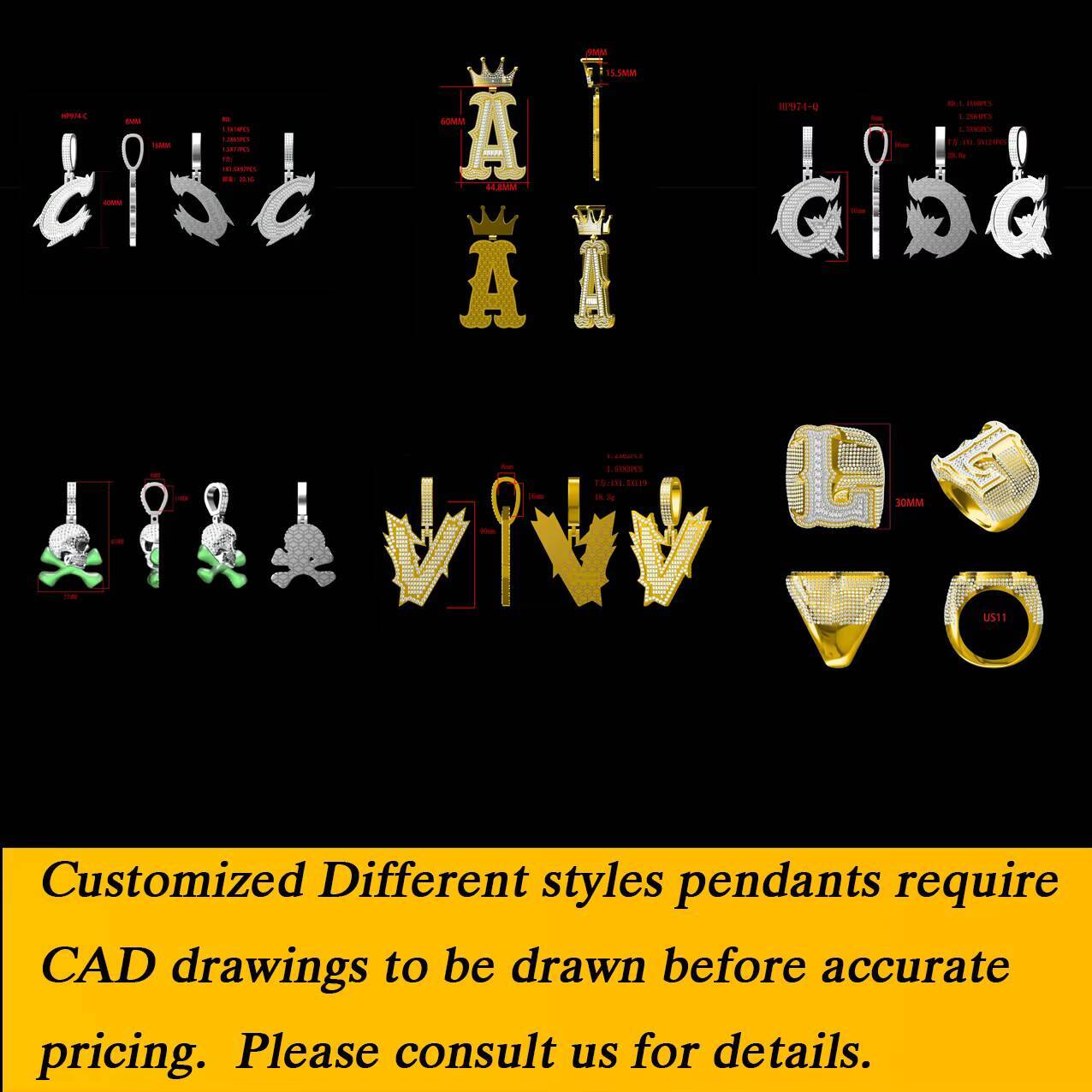 Wholesale Customized Fine Jewelry Hiphop Custom Round 925 Sterling Silver Vvs Iced Out Moissanite Pendant for Man Gift