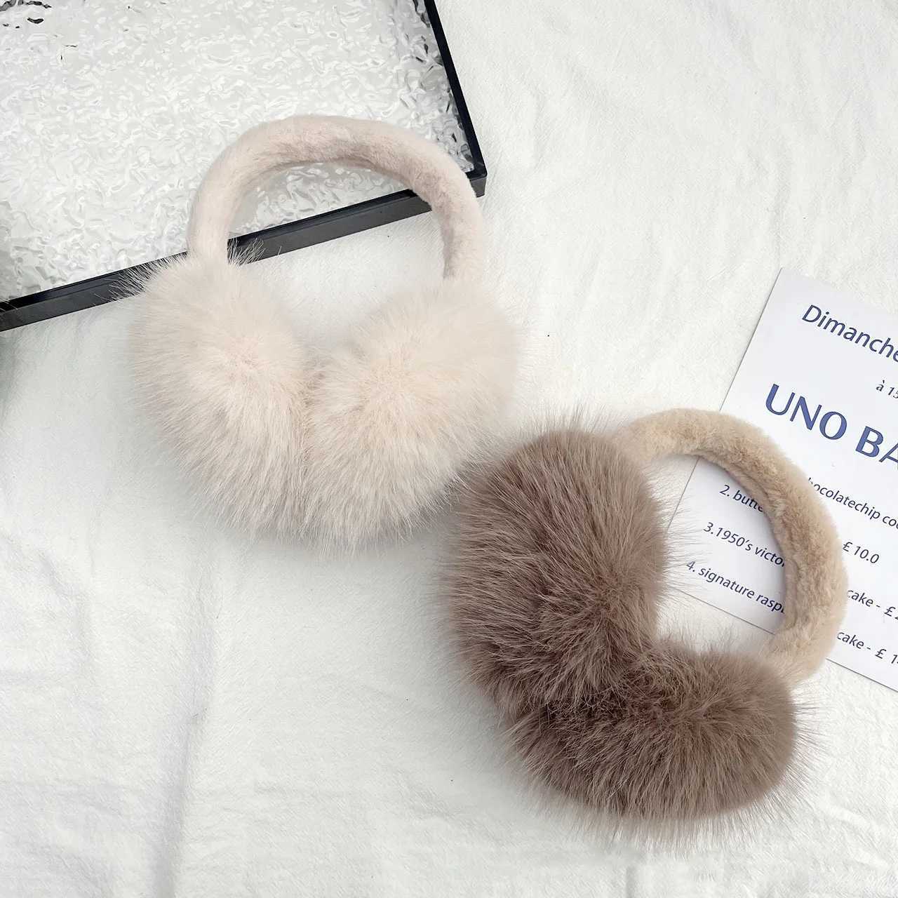 Cute Plush Fur Headphones Women Winter Warm Earmuffs Soft Cashmere Solid Fur Earplugs Fashion Unisex Ear Cover Outdoor Supplies W251110