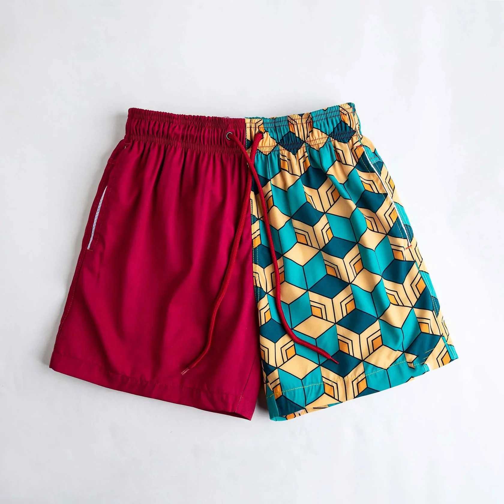 Mens gym shorts 3D printed shorts quick drying grid casual board shorts summer jogging fitness basketball X250410