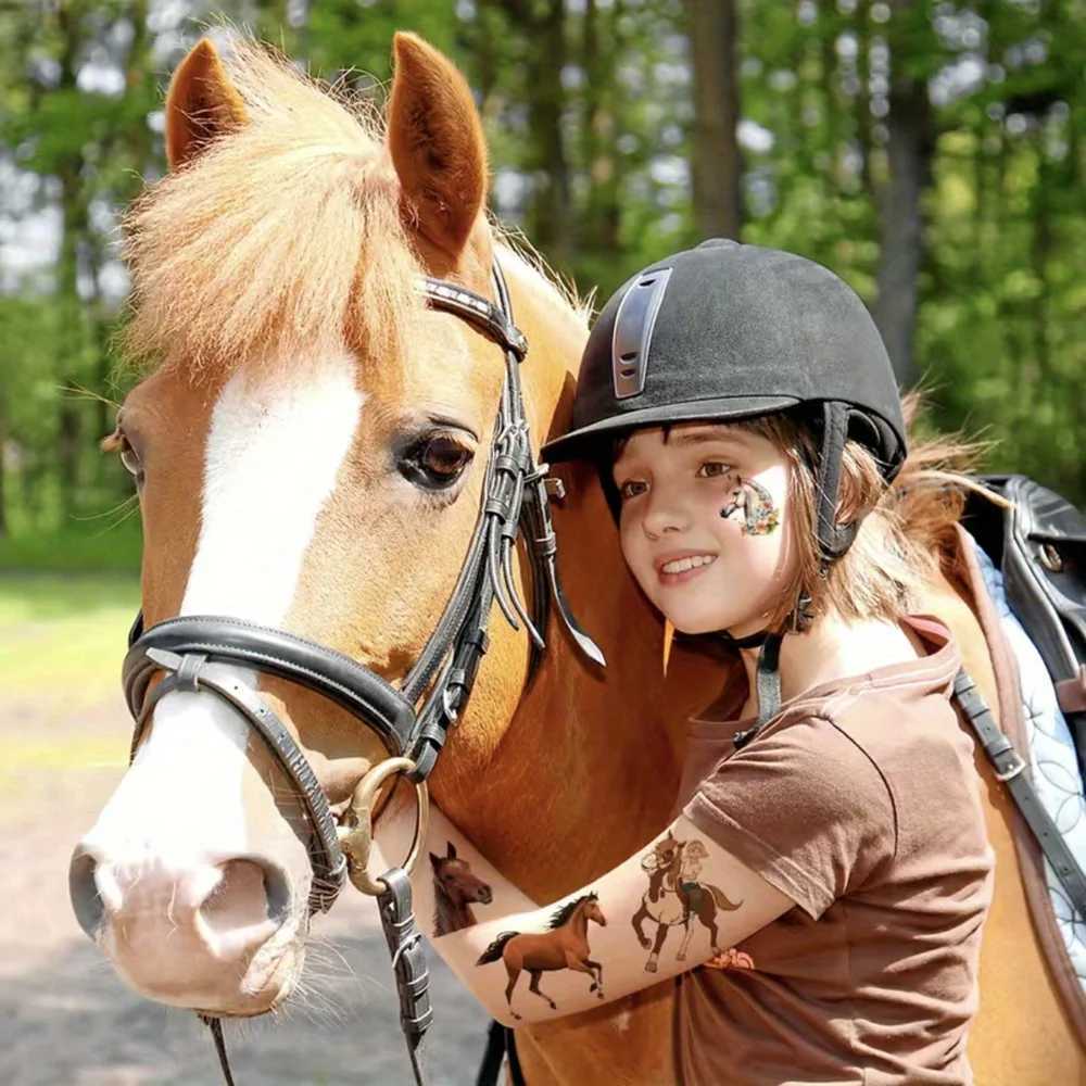 8 temporary horse tattoo stickers birthday themed party supplies decorated with tattoo gifts W250410