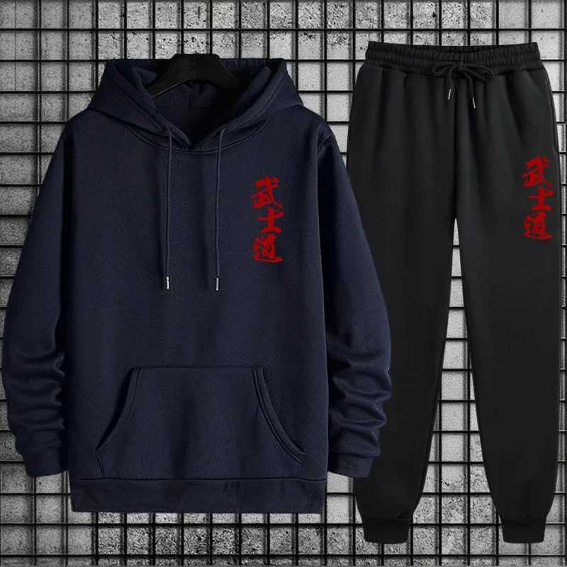 2025 New Arrival Mens Sportswear Hoodie Pants Urban Casual Sport Jogging Suit Autumn Winter Male Fashion Sweatshirt Tracksuit W251110