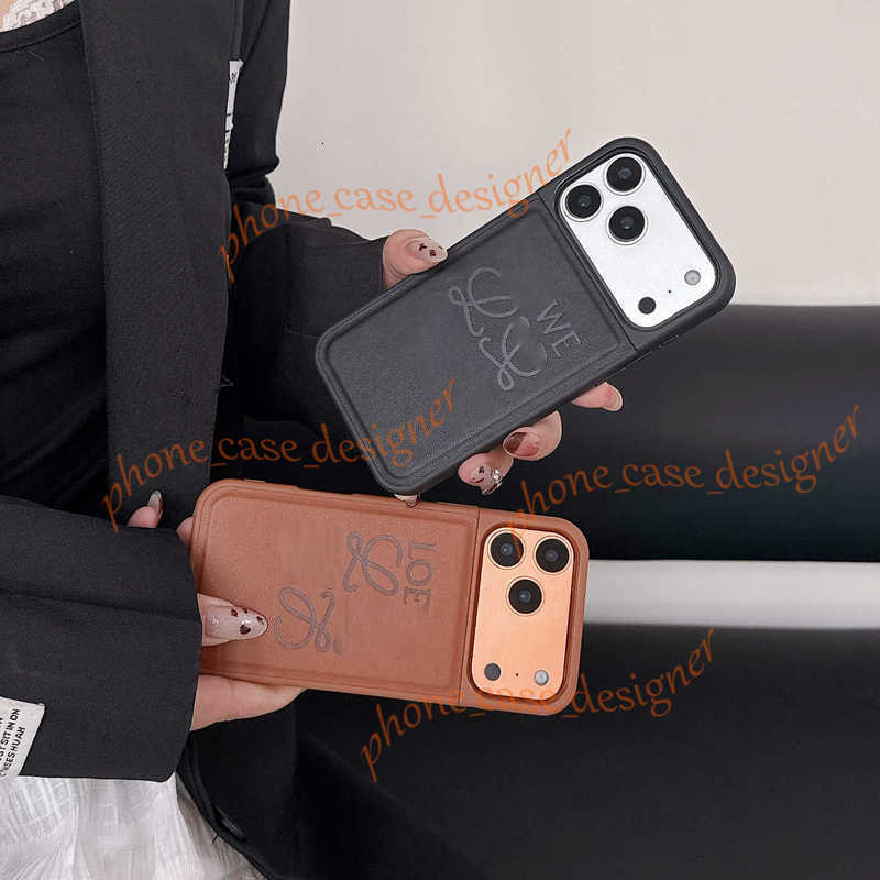Designer iphone17 pro max Cell Phone Cases For iPhone 16 pro case 15 pro max 14 13 12 High-End Leather Shockproof Protective Cover Luxury Creative Trendy Brand
