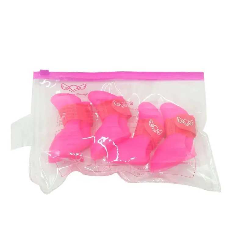 New Arrival Pet silicone rain shoes dustproof anti slip waterproof dog shoes soft soled foot pedals mini dogs Z250410