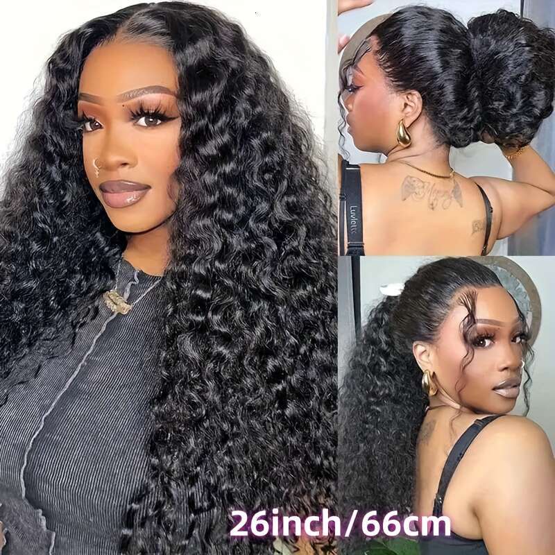 Glueless Human Hair Natural Look Frontal Lace Wig With Pre-Plucked Hairline, No Glue Needed, Secure Fit Cap For Women, Everyday Special Events - Volum