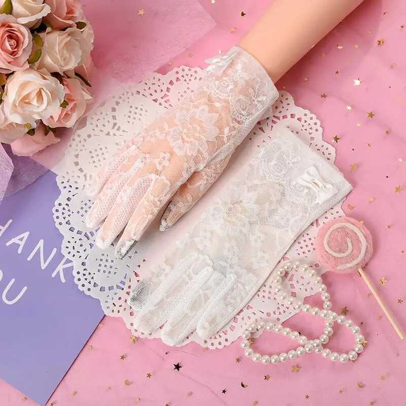 Fashionable and Elegant Summer Thin Lace Womens Gloves Soft and Comfortable Touch Screen Outdoor Driving and Cycling Gloves L251110