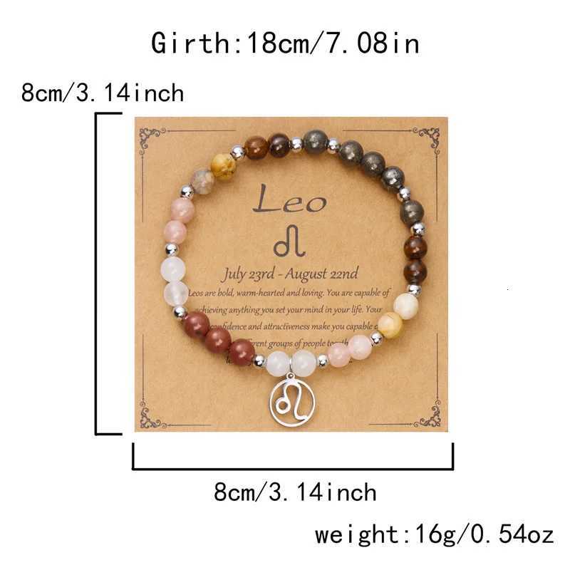 12 Zodiac Beaded Bracelet Aries Taurus Gemini Cancer Leo Virgo Libra Scorpio Aquarius Pisces Gifts Women Jewelry GiftT251110