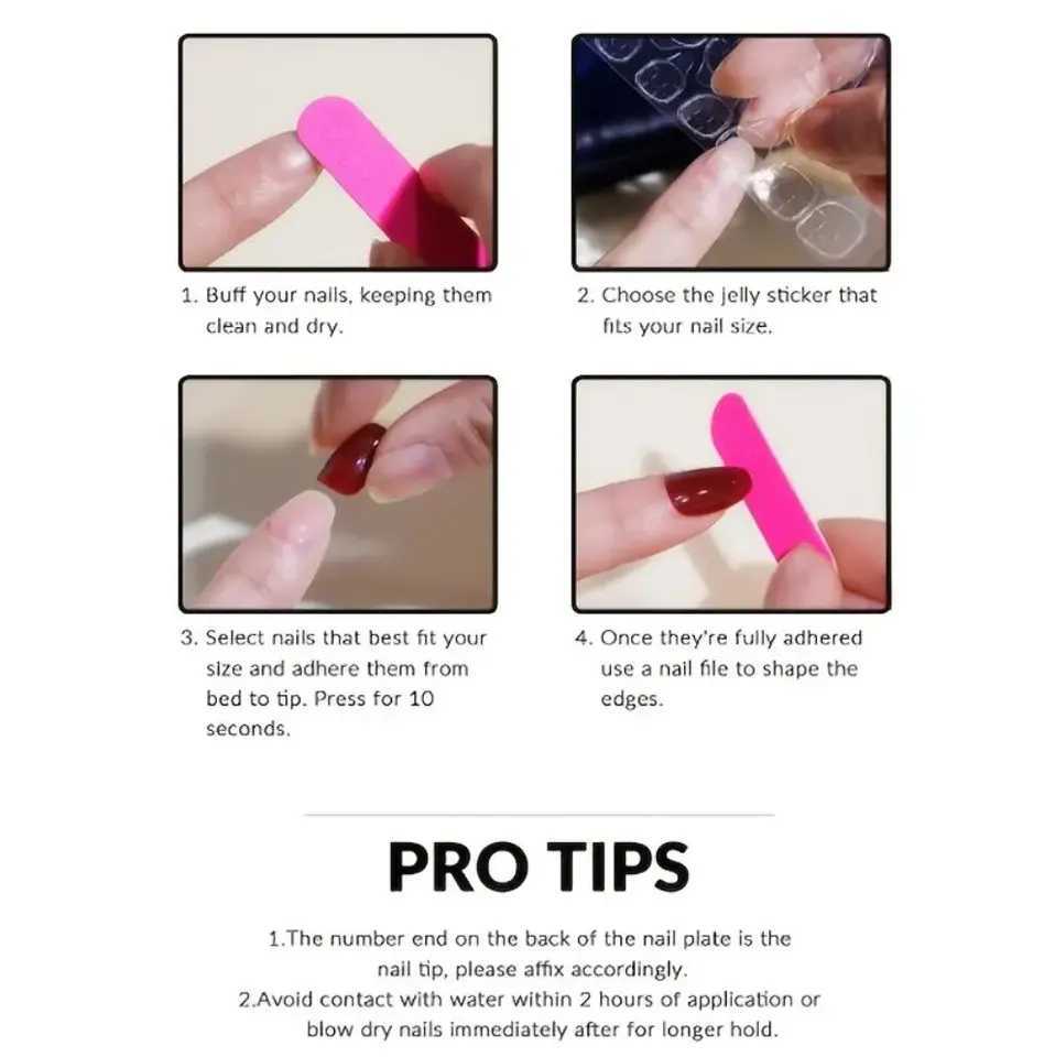 Square pressed nails short fake nails French pointed colored adhesive nails 24 smooth acrylic nails suitable for women and women W250410