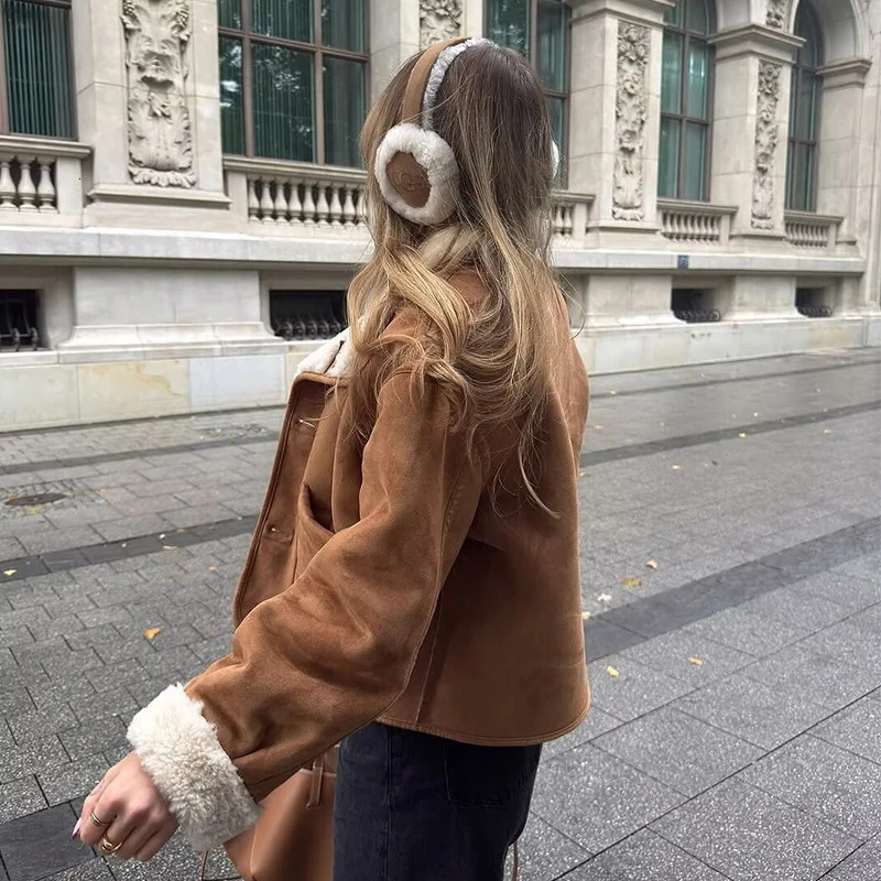 Womens Jackets Coats Autumn Winter Fashion DoubleSided Wear a Jacket Streetwear Female Outerwear Chic Tops 251110