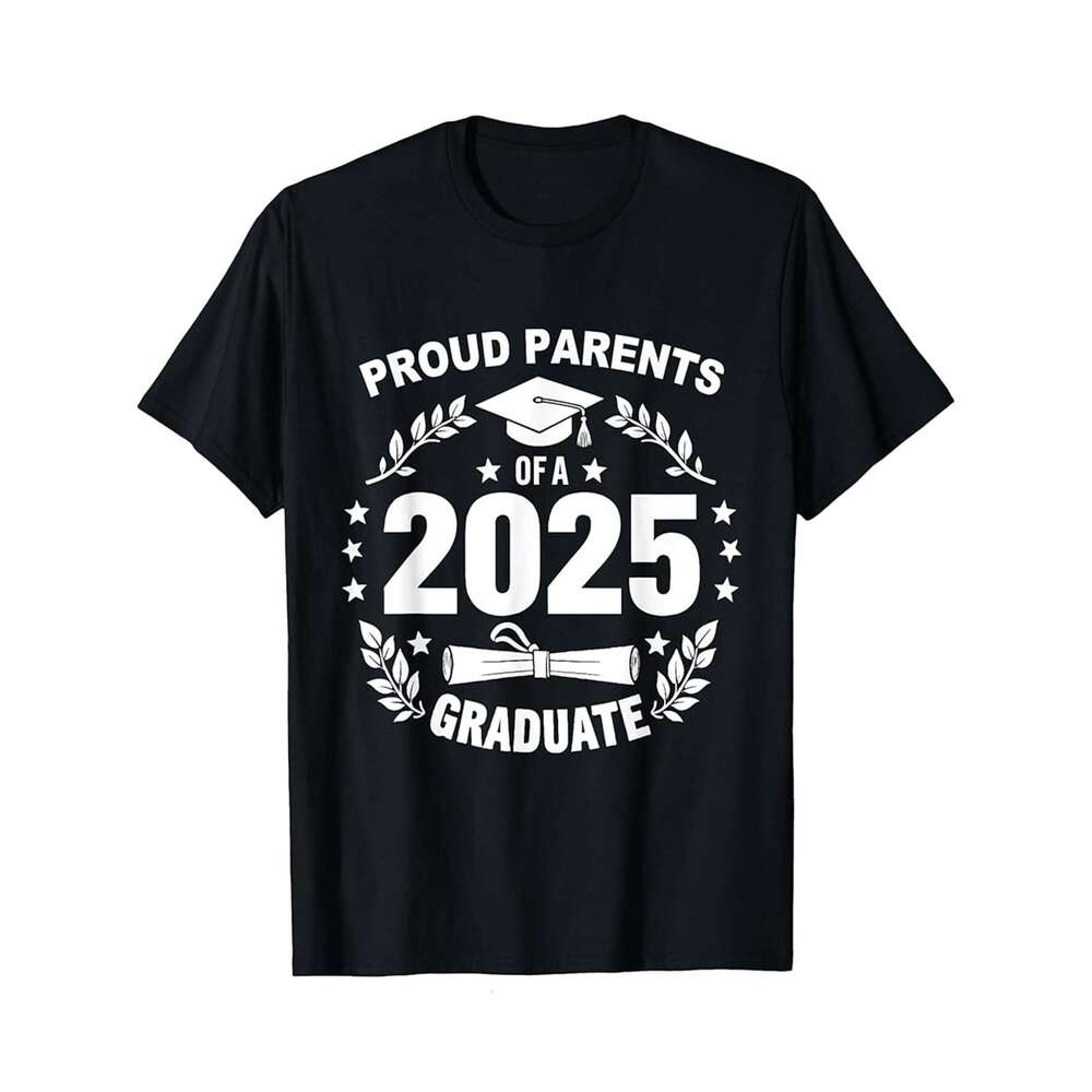 Designer T shirt Parents Senior 2025 Proud Parents Of A Class Of 25 Graduate - 220g T shits