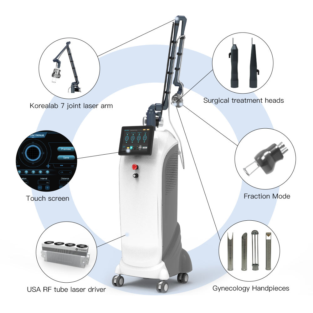 Floor-Standing Professional CO2 Laser Beauty Device for Carbon Peel Skin Tightening Pigment and Acne Treatment